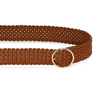 Liz Claiborne Braided O Ring Womens Belt