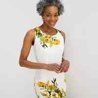 Maya Brooke Womens Floral Jacket Dress