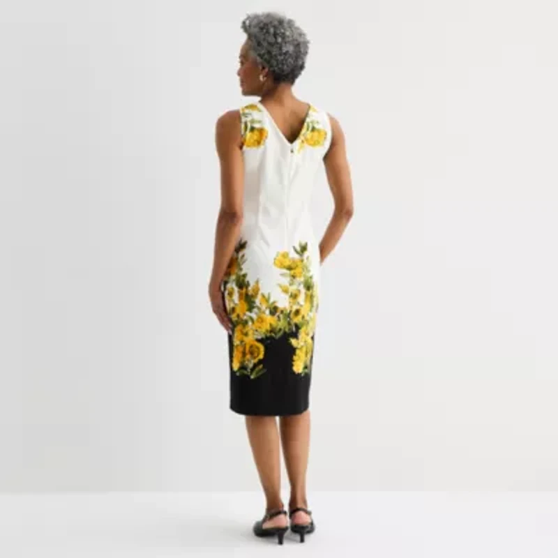 Maya Brooke Womens Floral Jacket Dress