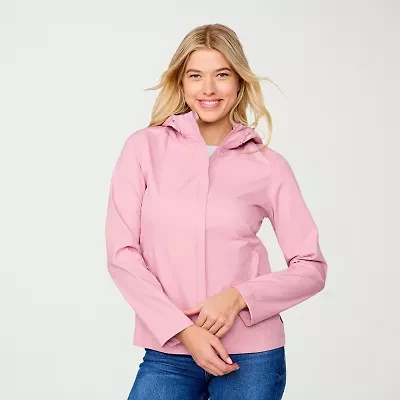 Free Country Womens Hooded Waterproof Lightweight Raincoat