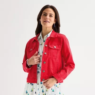 St. John's Bay Womens Denim Lightweight Jacket