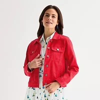 St. John's Bay Womens Denim Lightweight Jacket