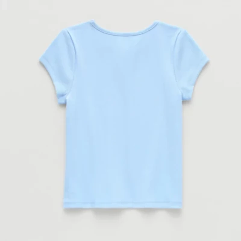 Thereabouts Little & Big Kid Girls Round Neck Short Sleeve T-Shirt