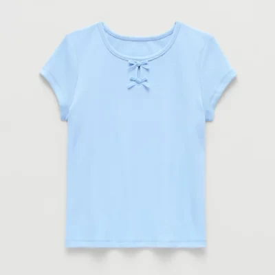 Thereabouts Little & Big Kid Girls Round Neck Short Sleeve T-Shirt