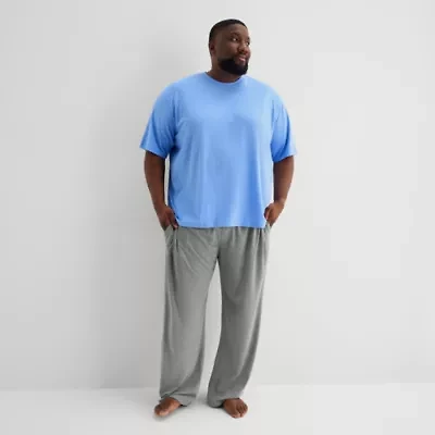 Stafford Mens Crew Neck Short Sleeve Big and Tall Pajama Top