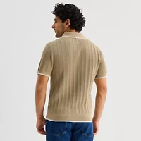 Stafford Johnny Collar\N Mens Short Sleeve Polo Sweater