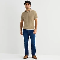Stafford Johnny Collar\N Mens Short Sleeve Polo Sweater