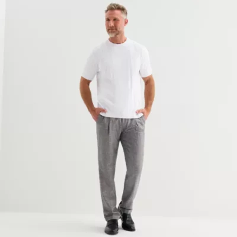 Stafford Mens Crew Neck Short Sleeve Pullover Sweater