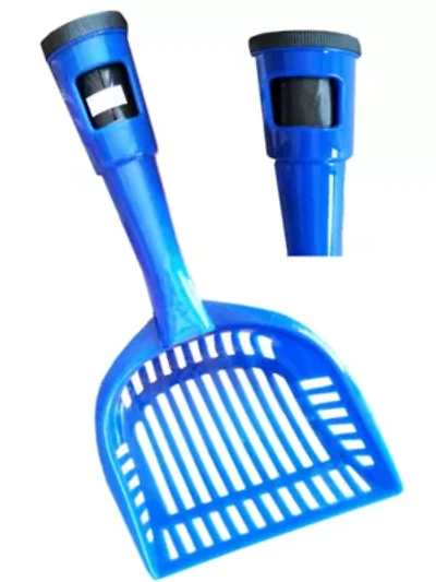 Pet Life Poopin-Scoopin Dog and Cat Pooper Scooper Litter Shovel with Built-In Waste Bag Handle Holster