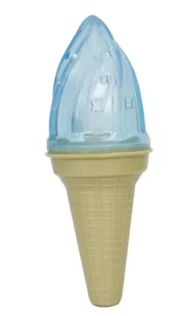 Pet Life Ice Cream Cone Cooling 'Lick and Gnaw' Water Fillable Freezable Rubberized Dog Chew Teether Toy