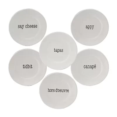 Certified International Just Words 4-pc. Ceramic Appetizer Plate