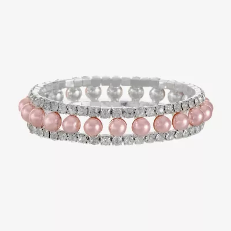 Monet Jewelry Timeless Womens Simulated Pearl Stretch Bracelet