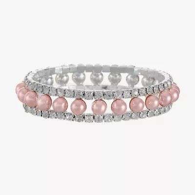 Monet Jewelry Timeless Womens Simulated Pearl Stretch Bracelet