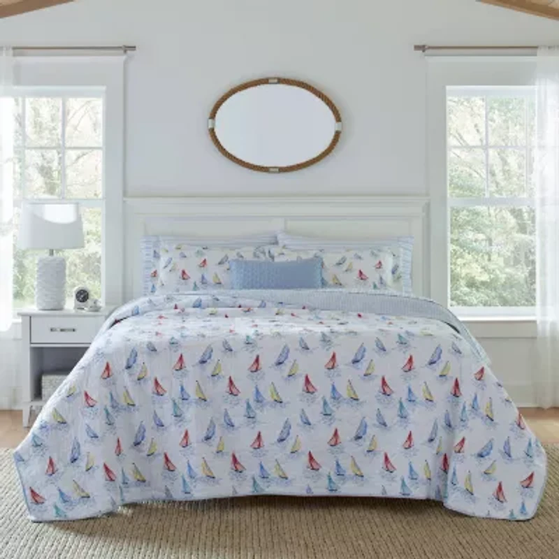 Laura Ashley Ahoy Floral Reversible Quilt Set