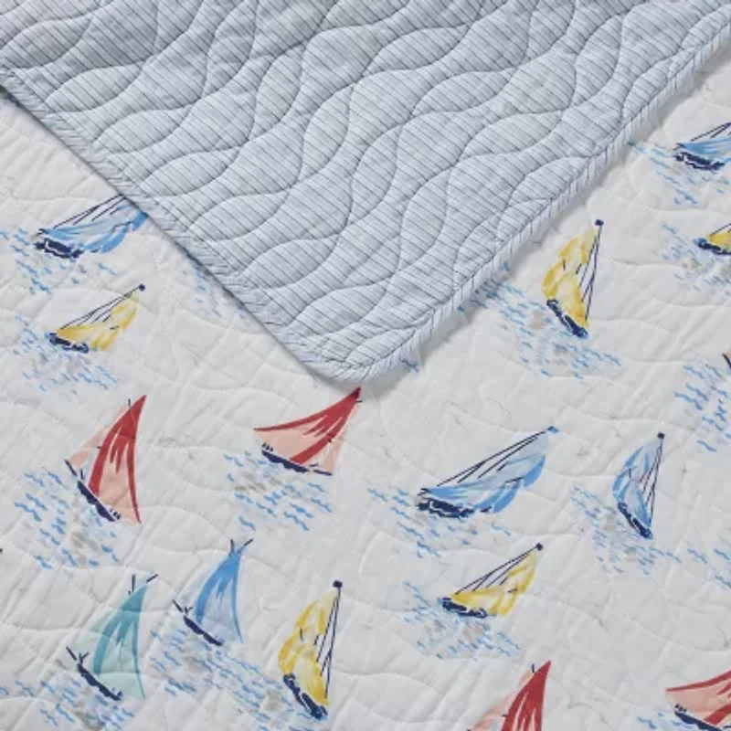 Laura Ashley Ahoy Floral Reversible Quilt Set