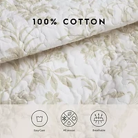 Laura Ashley Amberley Floral Reversible Quilt Set