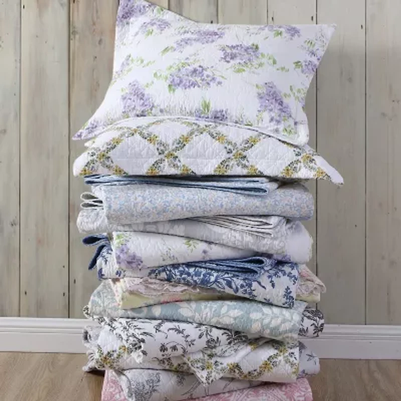 Laura Ashley Amberley Floral Reversible Quilt Set
