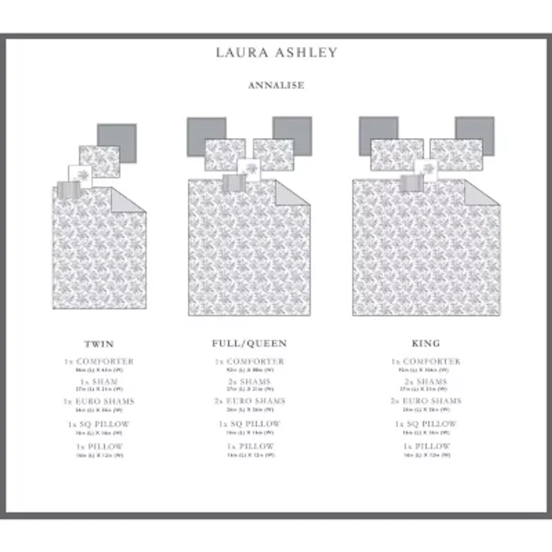 Laura Ashley Annalise Floral Midweight Comforter