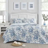 Laura Ashley Bedford Floral Reversible Quilt Set