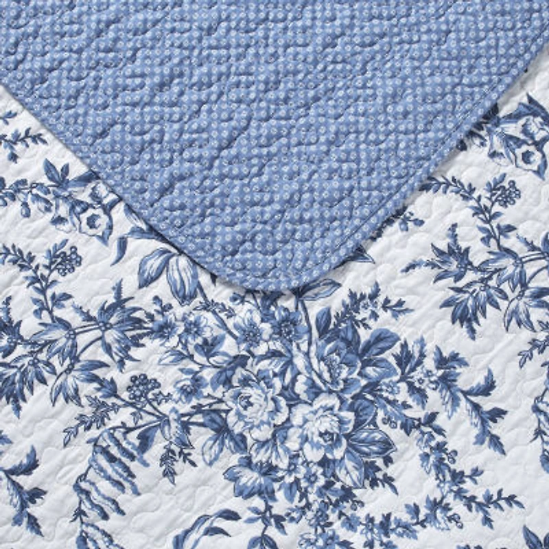 Laura Ashley Bedford Floral Reversible Quilt Set
