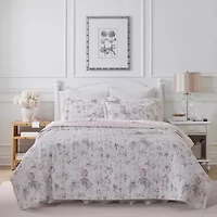 Laura Ashley Breezy Floral Reversible Quilt Set