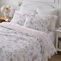 Laura Ashley Breezy Floral Reversible Quilt Set