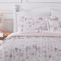 Laura Ashley Breezy Floral Reversible Quilt Set