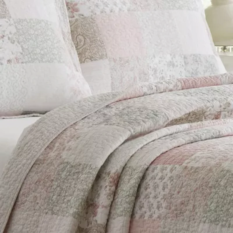 Laura Ashley Celipatchwork Floral Reversible Quilt Set