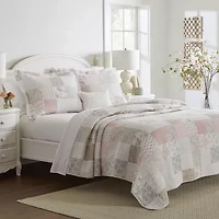 Laura Ashley Celipatchwork Floral Reversible Quilt Set