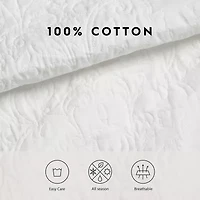 Laura Ashley Heirloom Floral Reversible Quilt Set