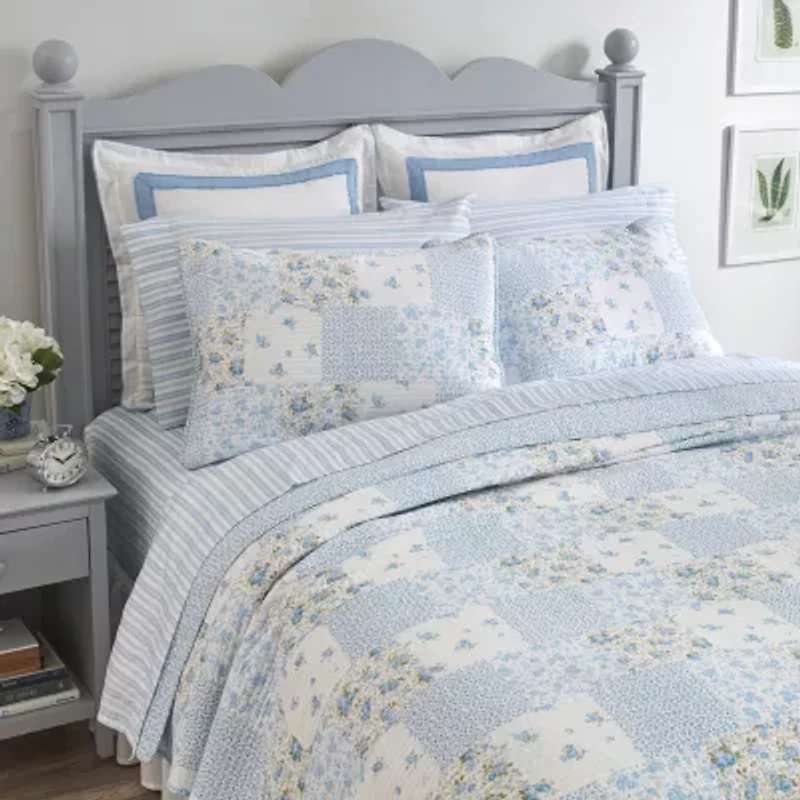 Laura Ashley Kenna Floral Reversible Quilt Set