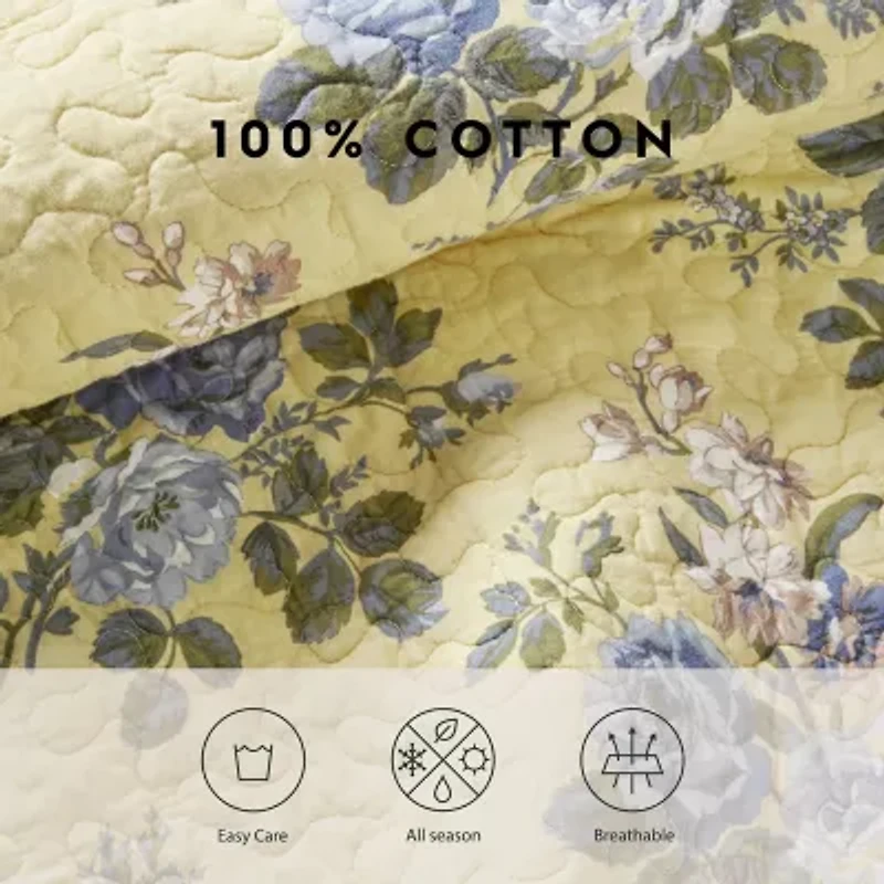Laura Ashley Linley Floral Reversible Quilt Set