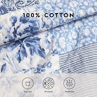 Laura Ashley Paisley Floral Reversible Quilt Set