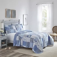 Laura Ashley Paisley Floral Reversible Quilt Set