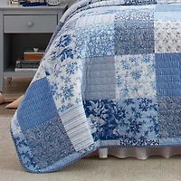 Laura Ashley Paisley Floral Reversible Quilt Set