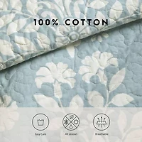 Laura Ashley Rowland Floral Reversible Quilt Set