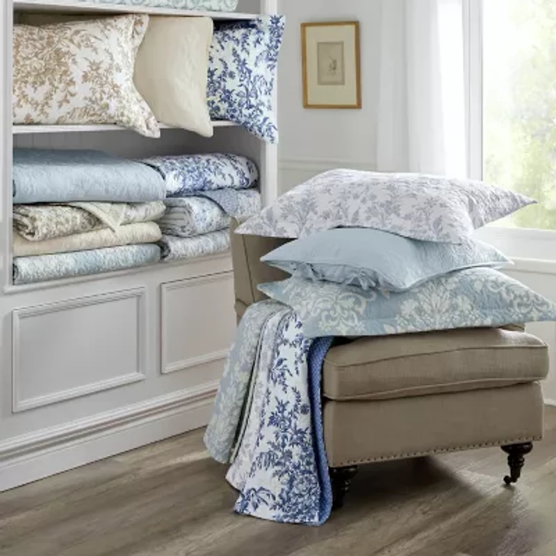 Laura Ashley Rowland Floral Reversible Quilt Set