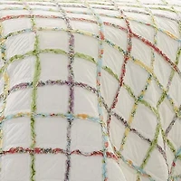 Laura Ashley Ruffle Garden Floral Reversible Quilt