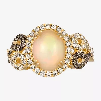 Le Vian® Grand Sample Sale™ Ring featuring 1 1/5 CT. Neopolitan Opal™ 1/5 CT. Chocolate Diamonds® 3/8 CT. Nude Diamonds™ set in 14K Honey Gold™