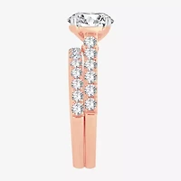 (H-I / SI1-SI2) Signature By Modern Bride Womens 3 CT. T.W. Lab Grown White Diamond 14K Gold Round Bridal Set