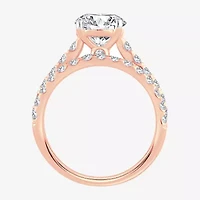 (H-I / SI1-SI2) Signature By Modern Bride Womens 3 CT. T.W. Lab Grown White Diamond 14K Gold Round Bridal Set
