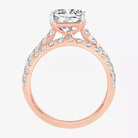 (H-I / SI1-SI2) Signature By Modern Bride Princess Cut Womens 3 CT. T.W. Lab Grown White Diamond 14K Gold Bridal Set