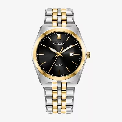 Citizen Corso Mens Two Tone Stainless Steel Bracelet Watch Bm7334-58e