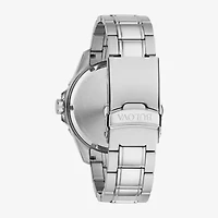 Bulova Marine Star Mens Silver Tone Stainless Steel Bracelet Watch 96b382