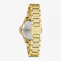 Bulova Marine Star Womens Diamond Accent Gold Tone Stainless Steel Bracelet Watch 98r294