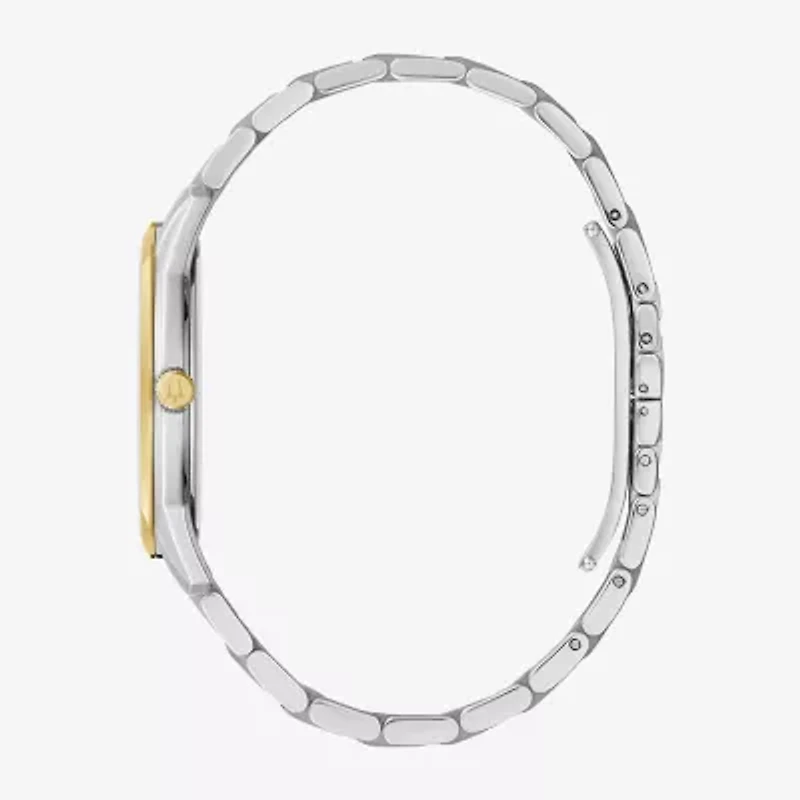 Bulova Classic Mens Two Tone Stainless Steel Bracelet Watch 98b385