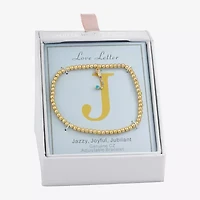 Sparkle Allure Womens Multi Color Cubic Zirconia 14K Gold Over Brass Strand Bracelet