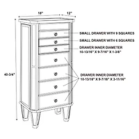 Powell Company Annabella Mirrored Jewelry Armoire
