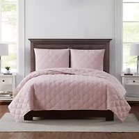 Truly Soft Everyday 3D Puff Solid Quilt Set