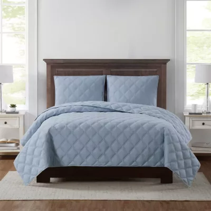 Truly Soft Everyday 3D Puff Solid Quilt Set